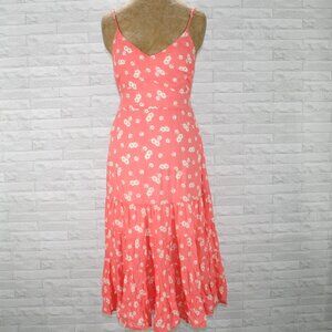 ILLA ILLA Coral Floral Midi Dress